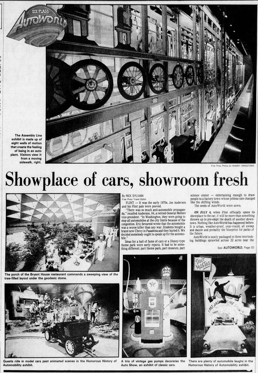 AutoWorld (Six Flags AutoWorld) - June 1984 Article (newer photo)
